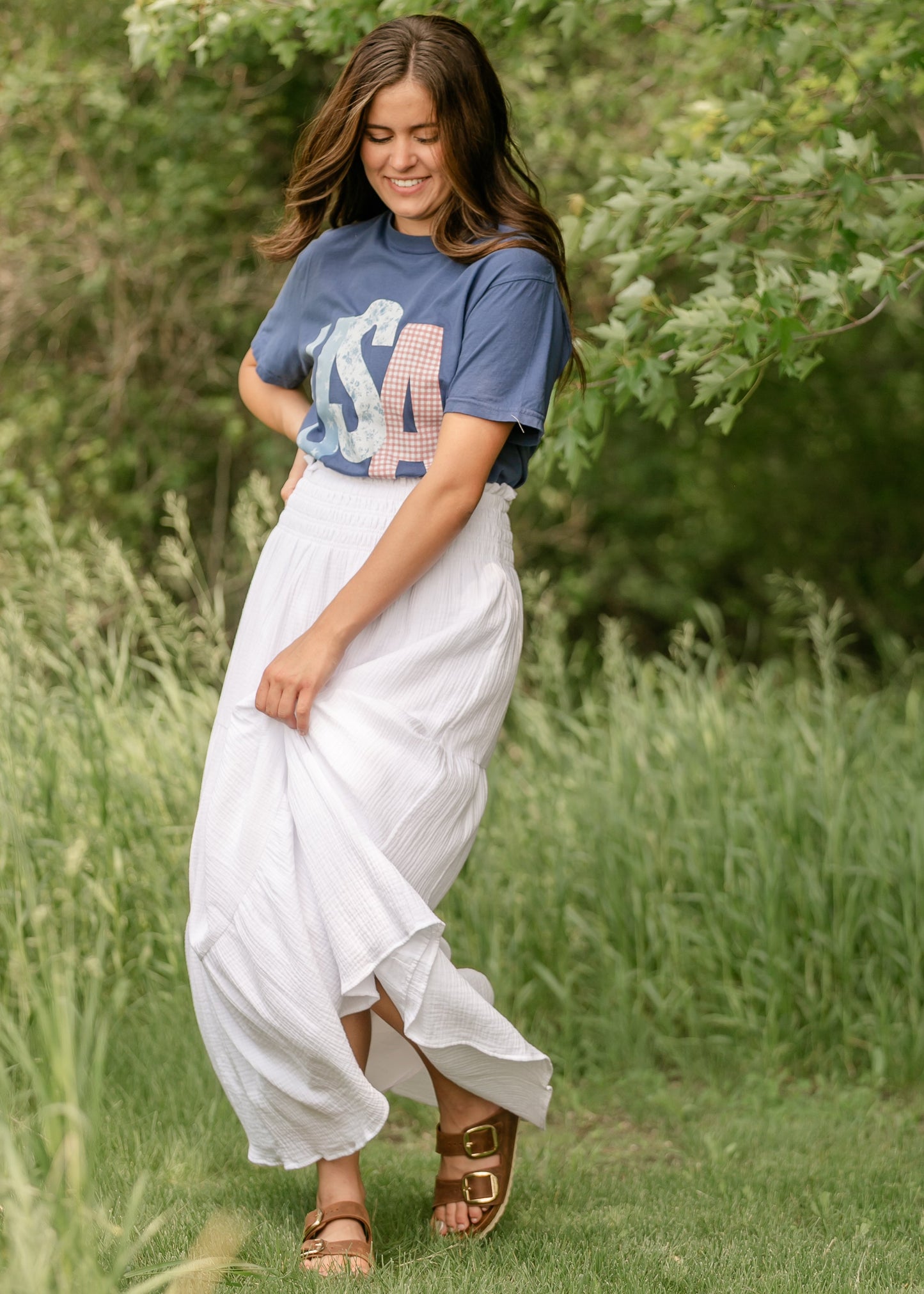 USA Picnic Patchwork T-shirt - FINAL SALE