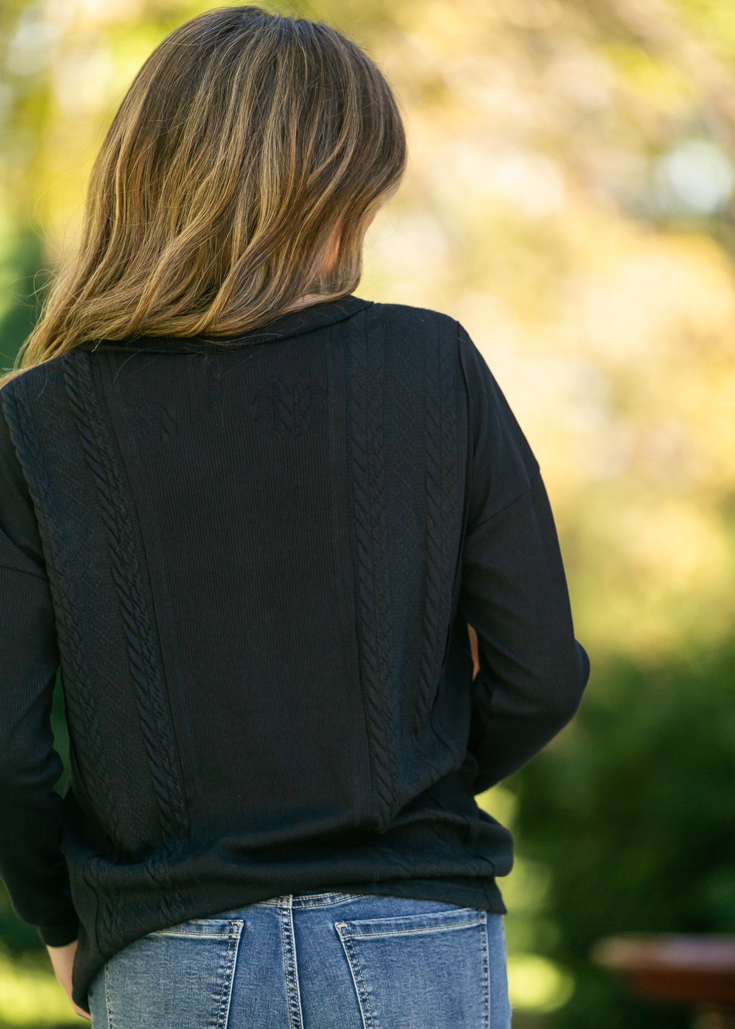 V-Neck Button Down Henley Knit Top - FINAL SALE