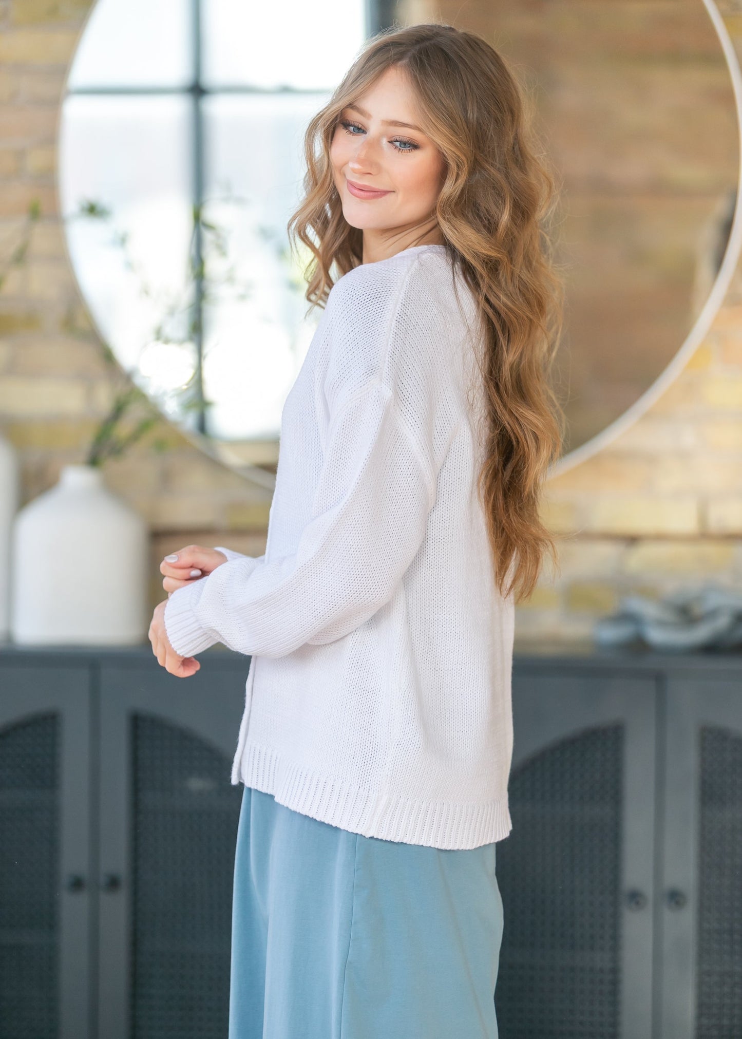 Varari Long Sleeve V-Neck Cardigan