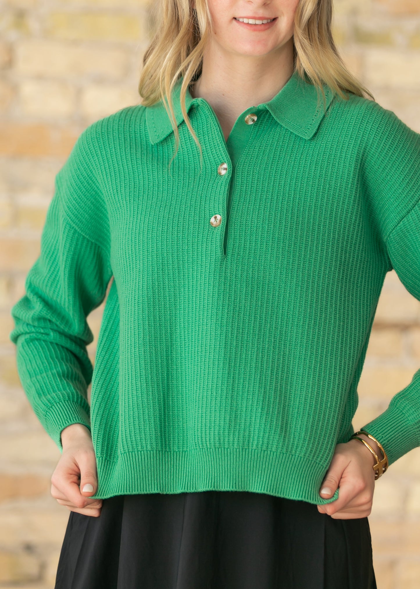 Varley® Marlie Knit Polo Sweater