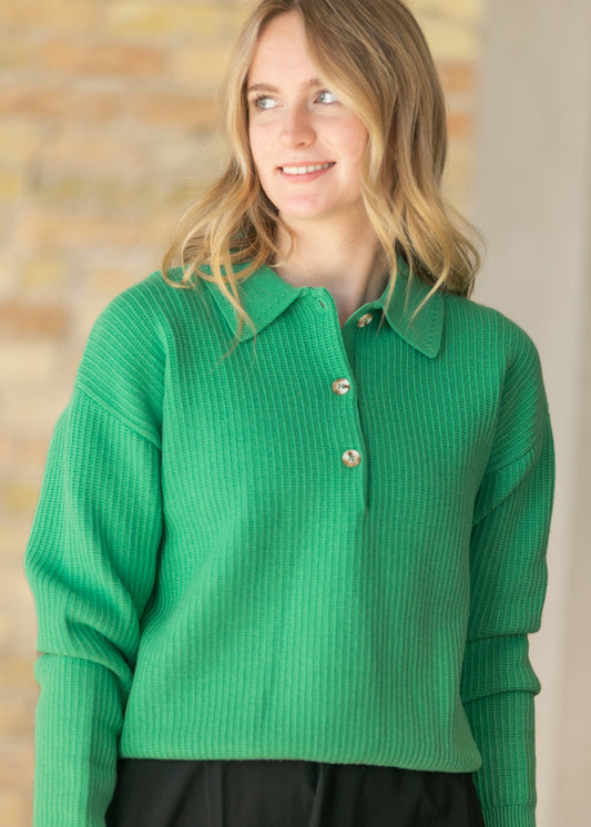Varley® Marlie Knit Polo Sweater