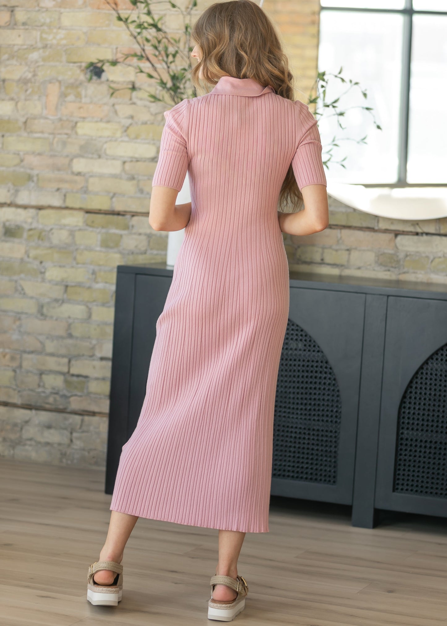 Varley® Mauve Joey Knit Maxi Dress