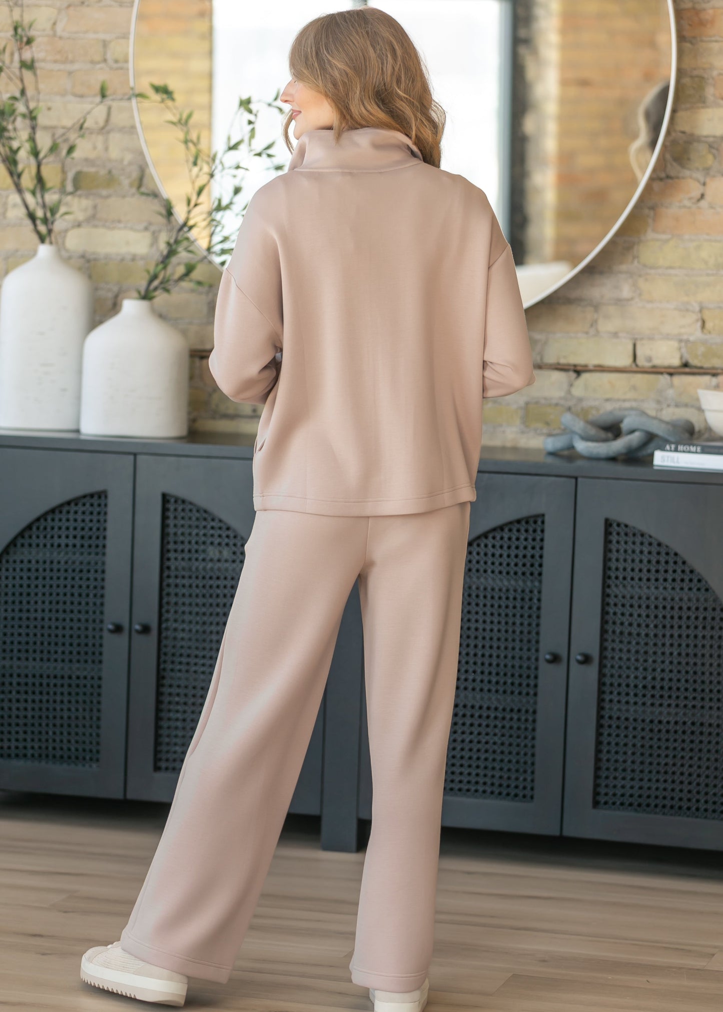 Varley® Taupe Wide Leg Pant 28