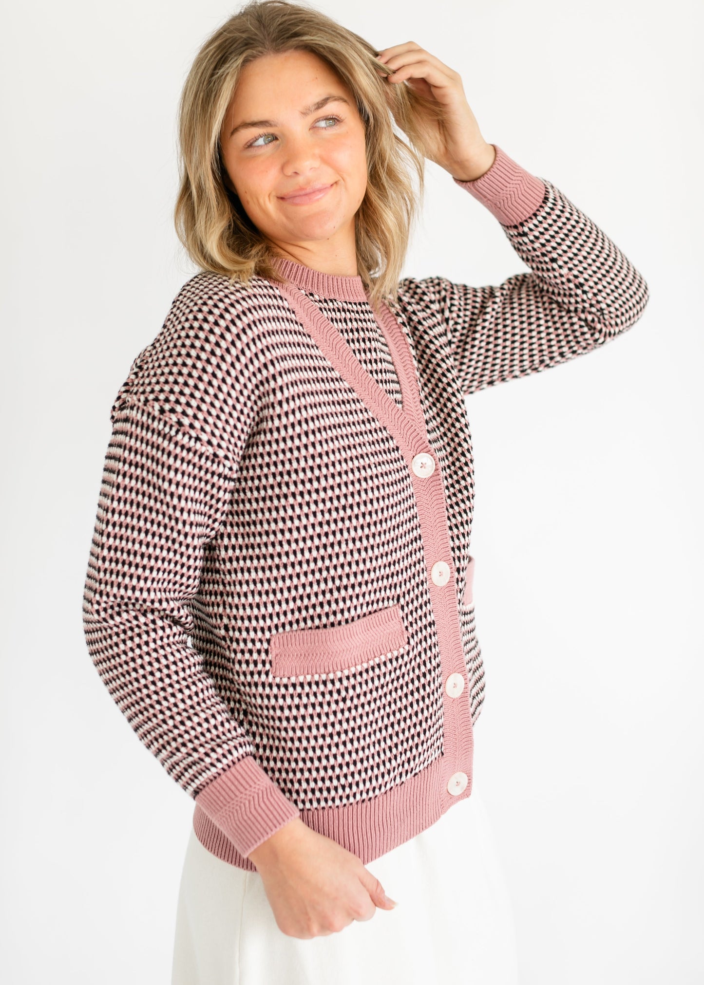 VARLEY® Tiffany Textured Knit Cardigan