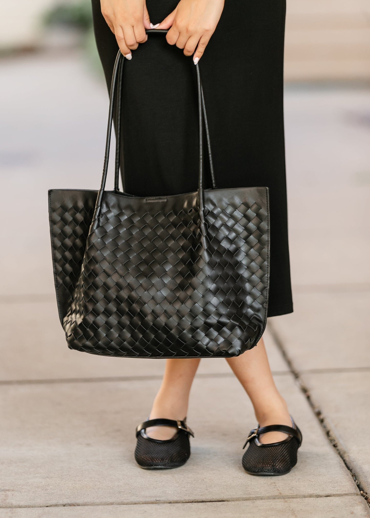 Victoria Black Recycled Vegan Tote Bag
