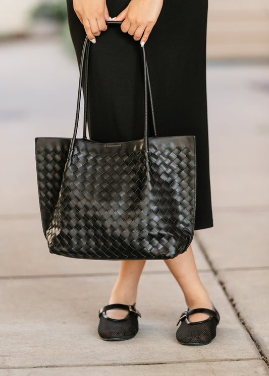 Victoria Black Recycled Vegan Tote Bag