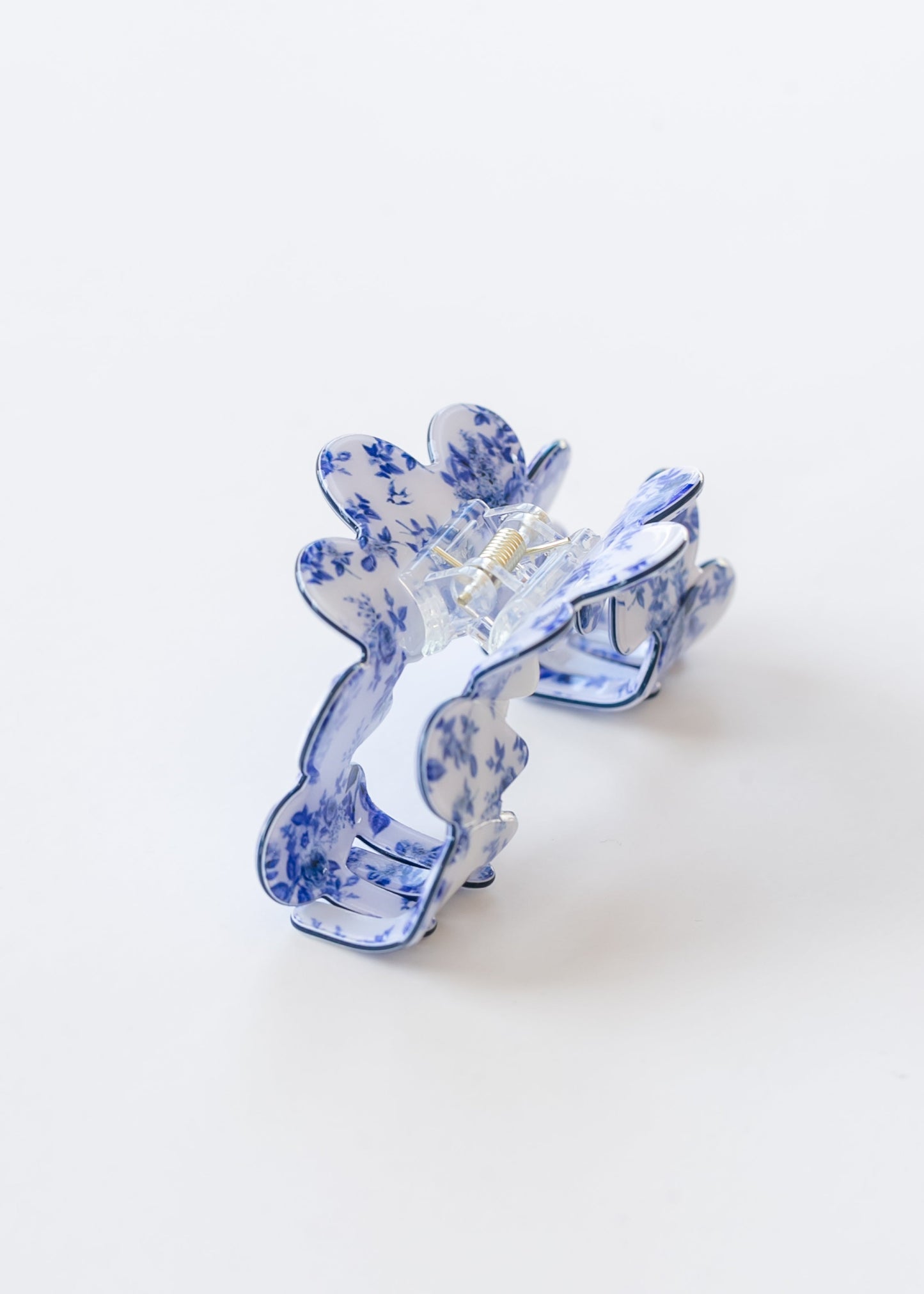 Vintage Porcelain Half Moon Claw Clip