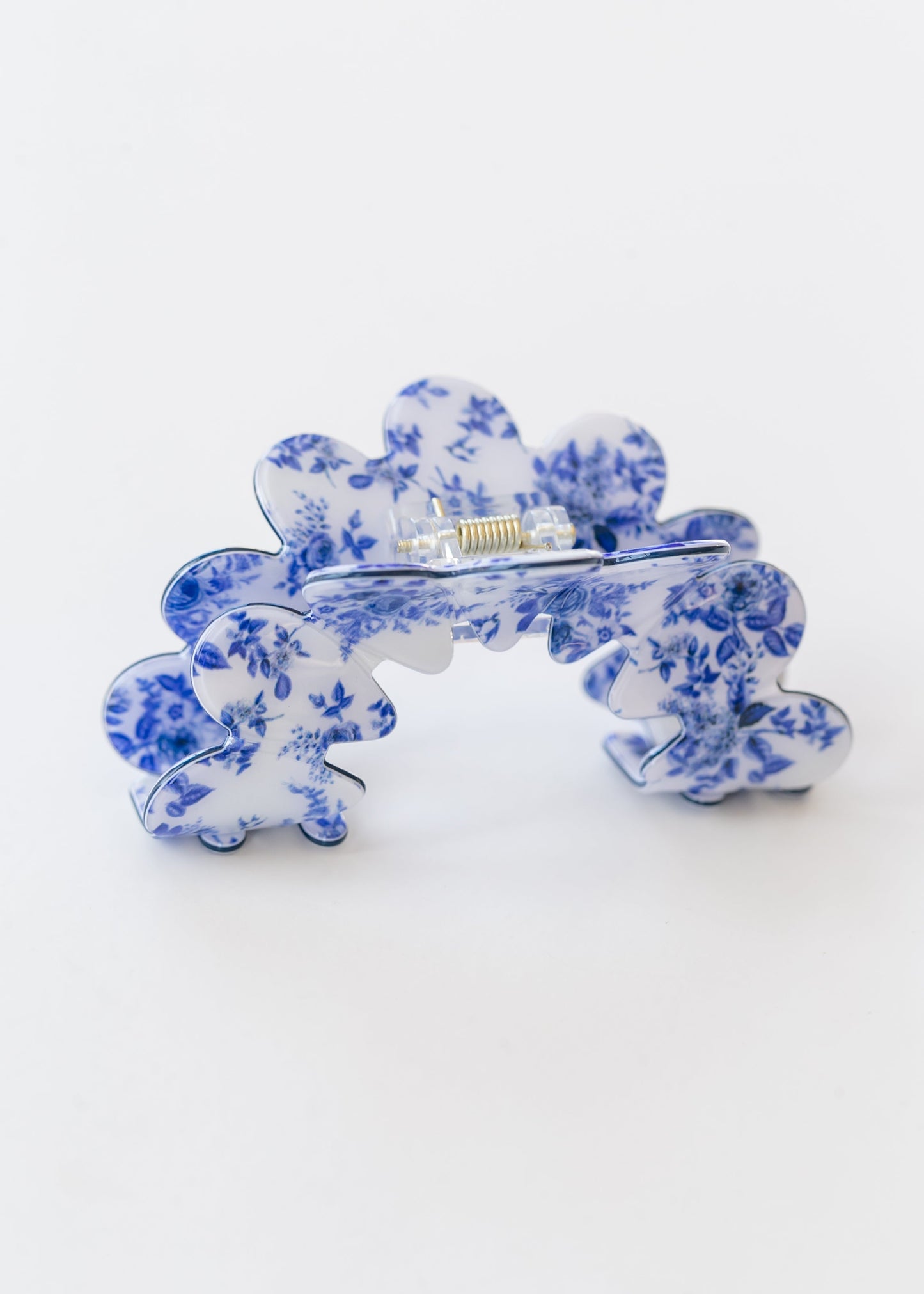 Vintage Porcelain Half Moon Claw Clip