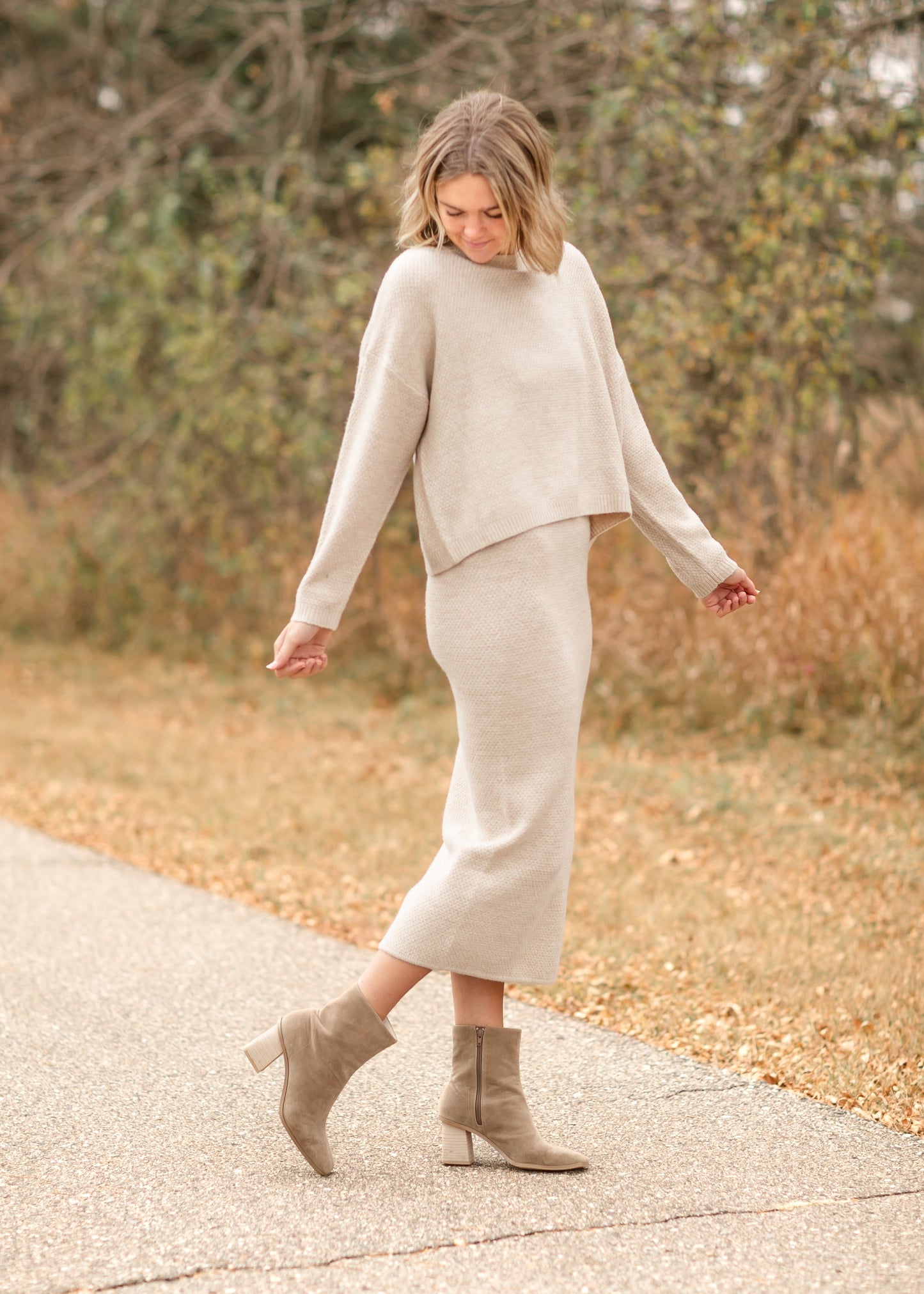 Waffle Knit Batwing Top - FINAL SALE