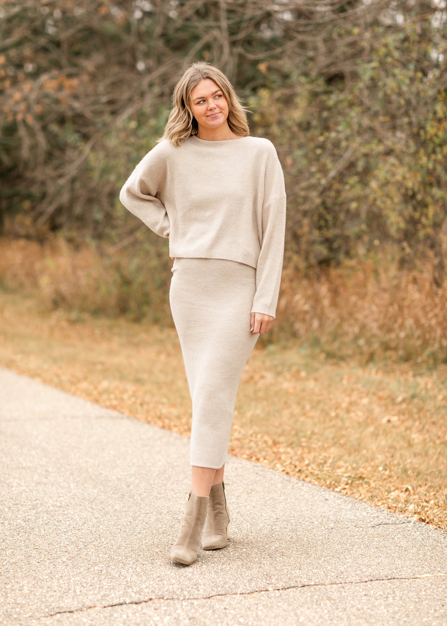 Waffle Knit Maxi Skirt - FINAL SALE