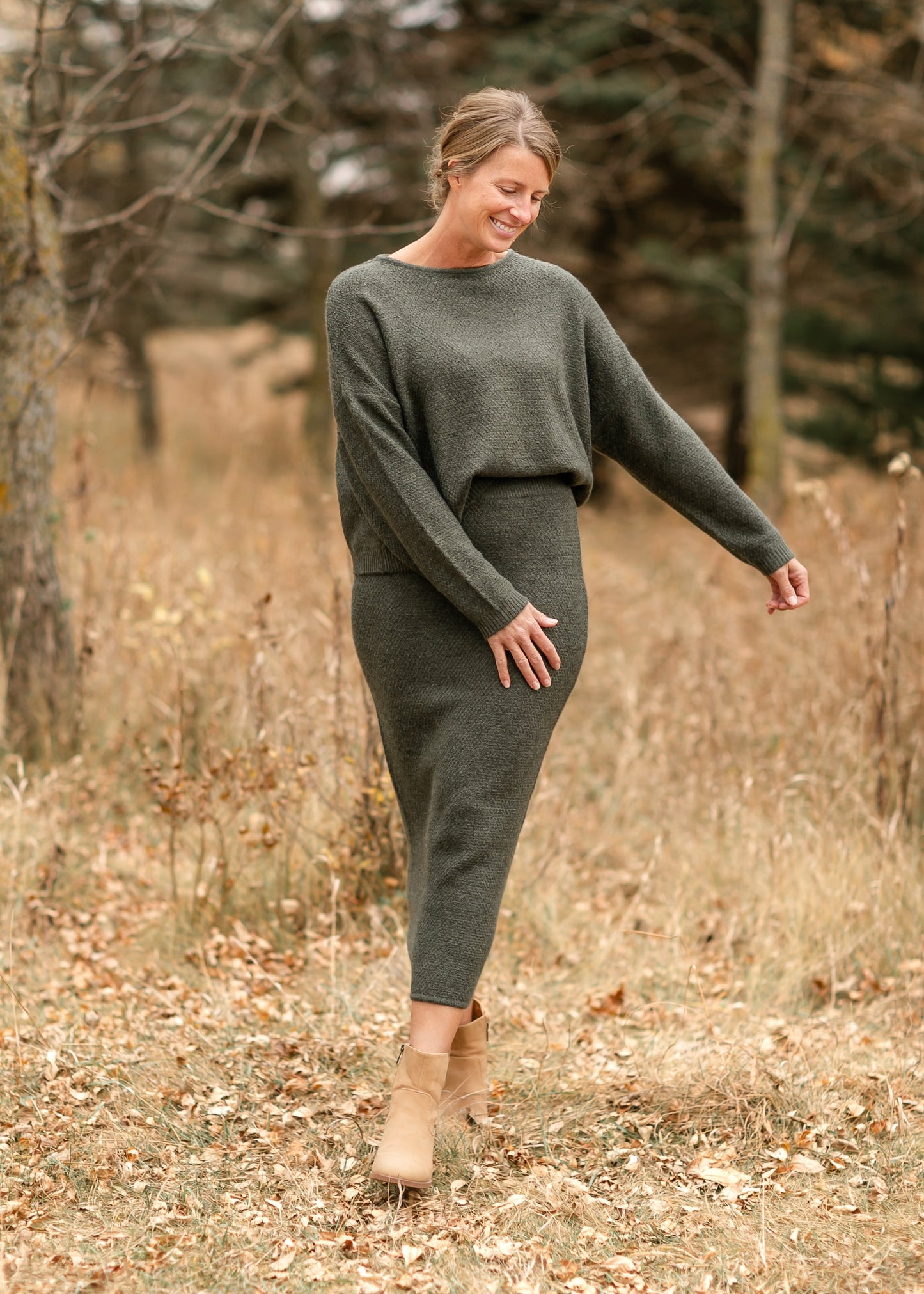 Waffle Knit Maxi Skirt - FINAL SALE