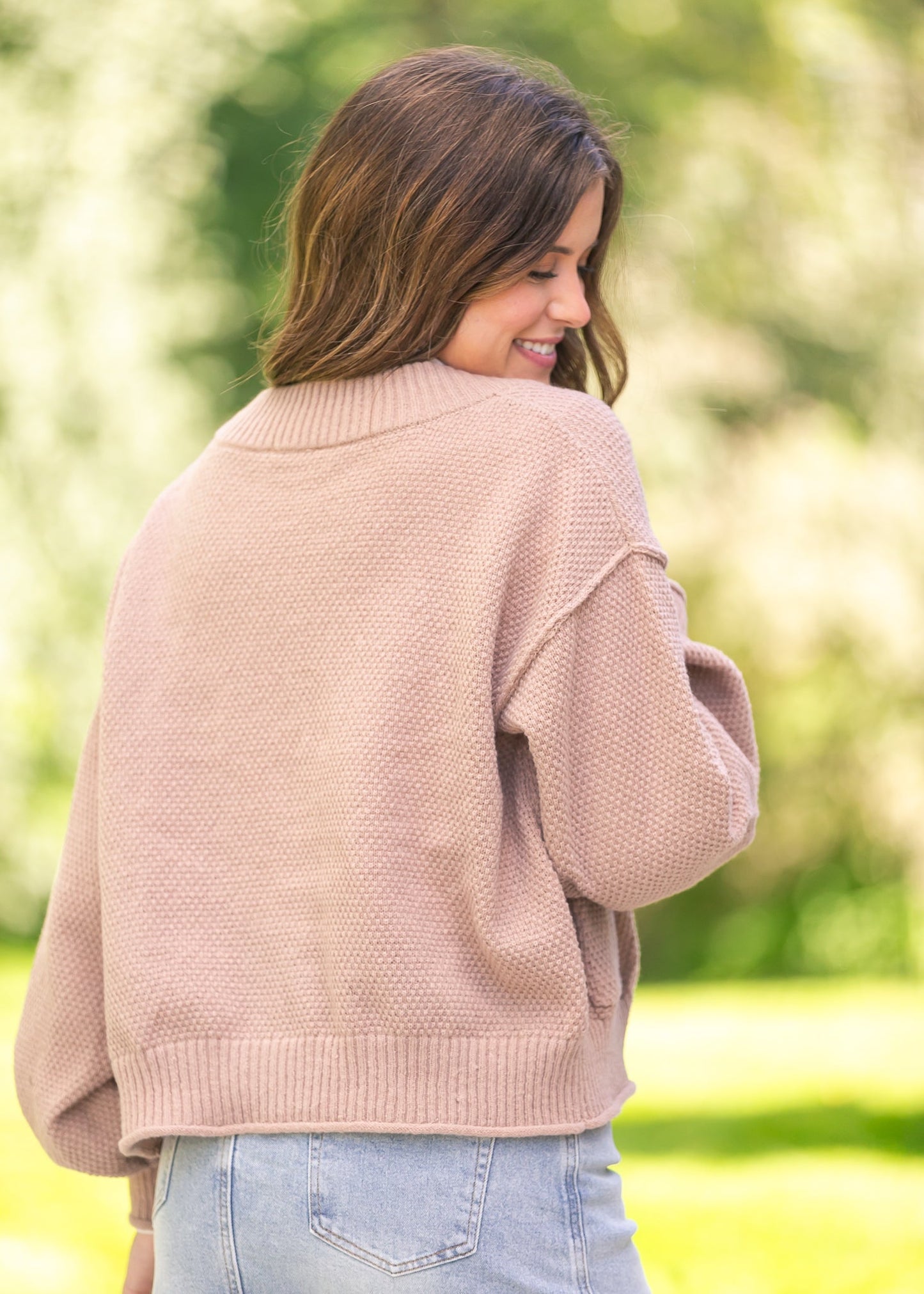 Waffle Knit Open Cardigan - FINAL SALE