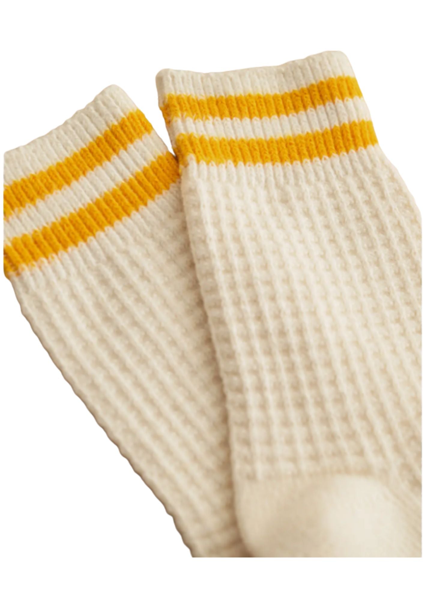 Waffle Pattern Striped Socks - FINAL SALE