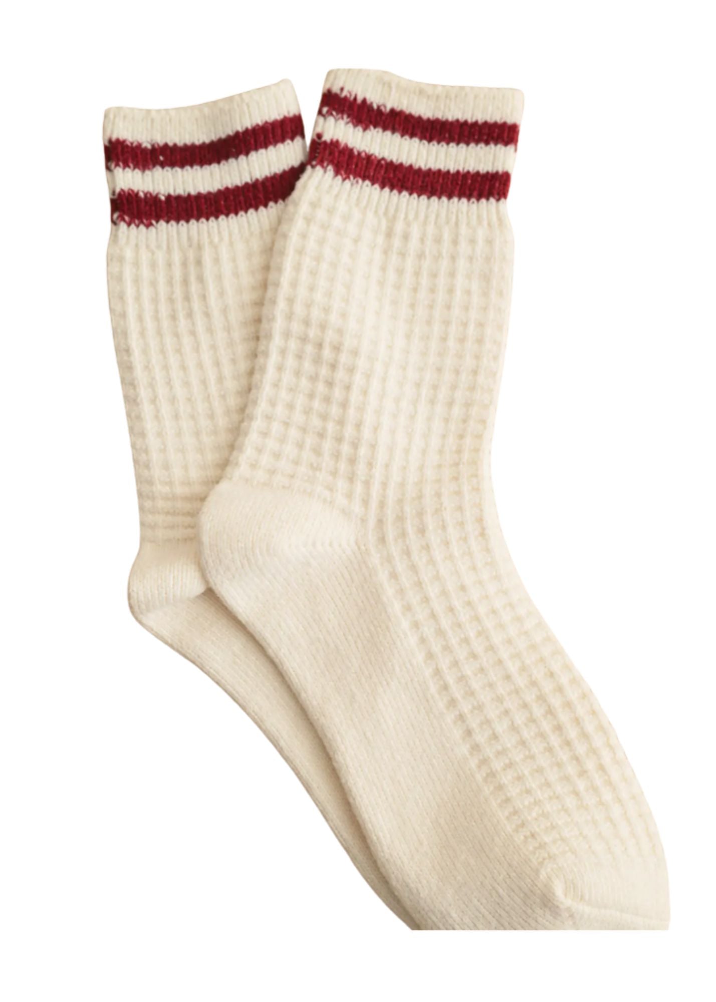 Waffle Pattern Striped Socks - FINAL SALE