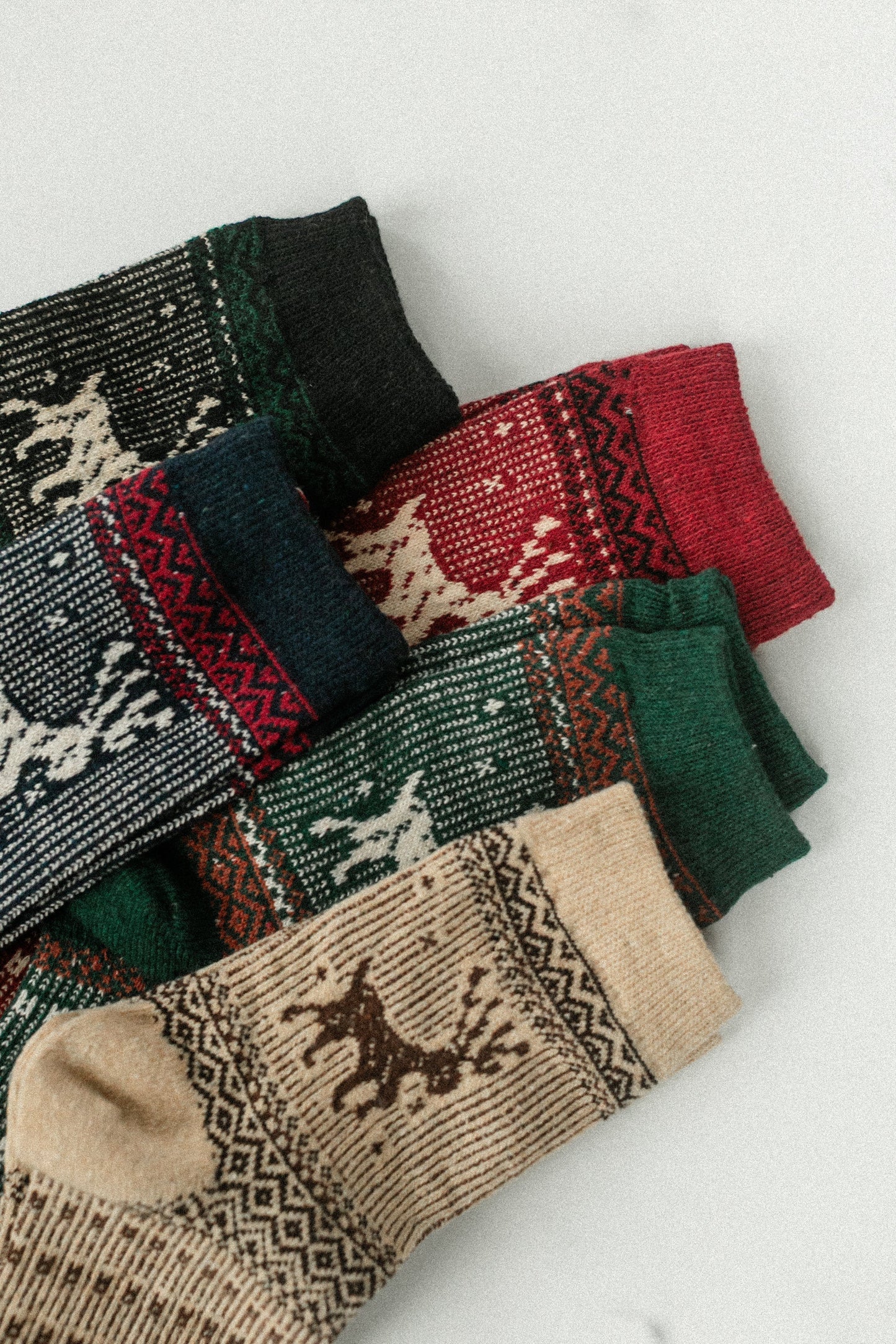 Warm Elk Christmas Crew Socks - FINAL SALE
