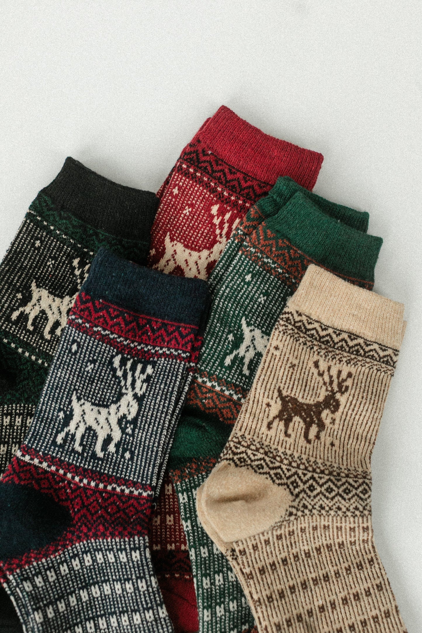 Warm Elk Christmas Crew Socks - FINAL SALE