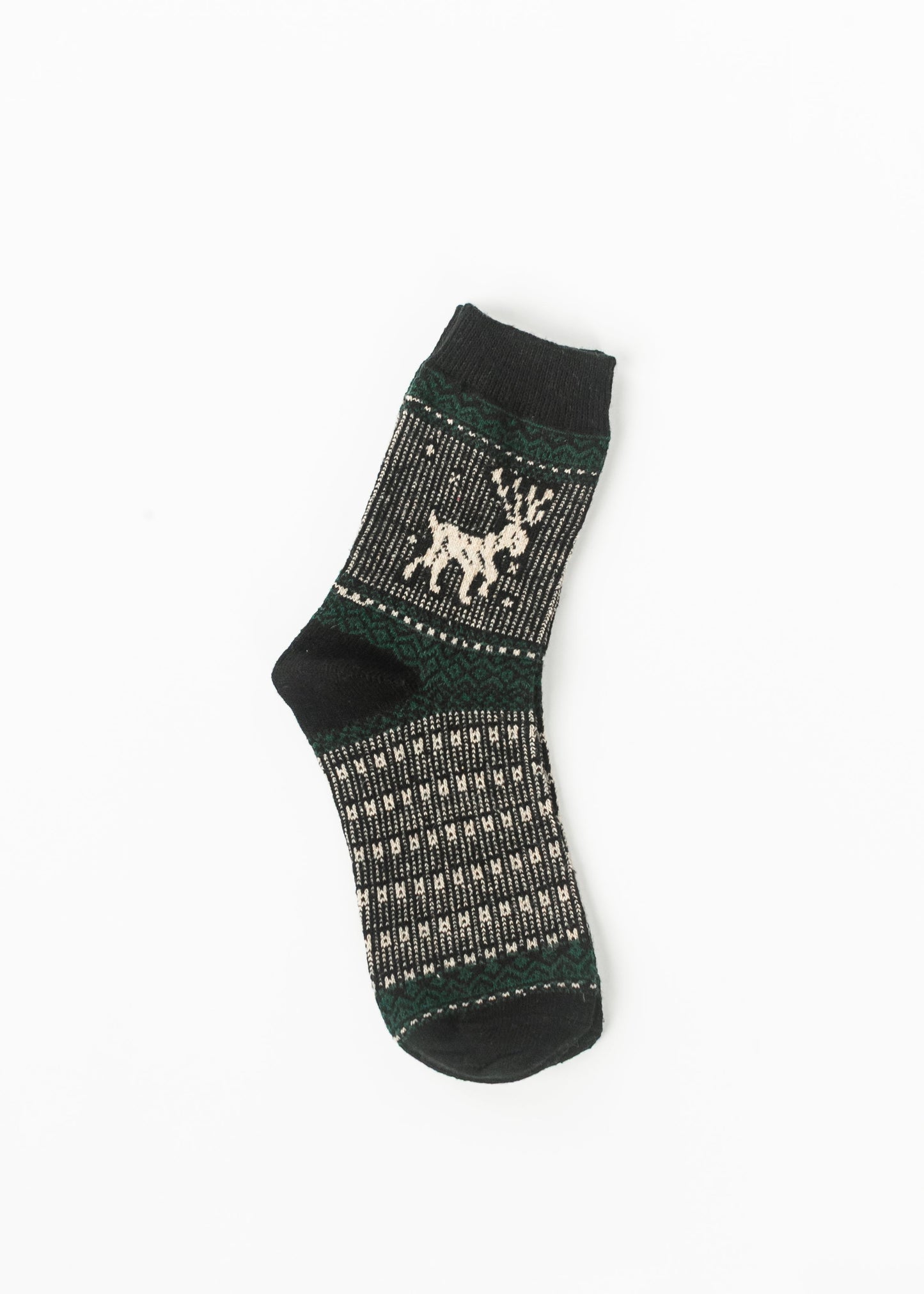 Warm Elk Christmas Crew Socks - FINAL SALE