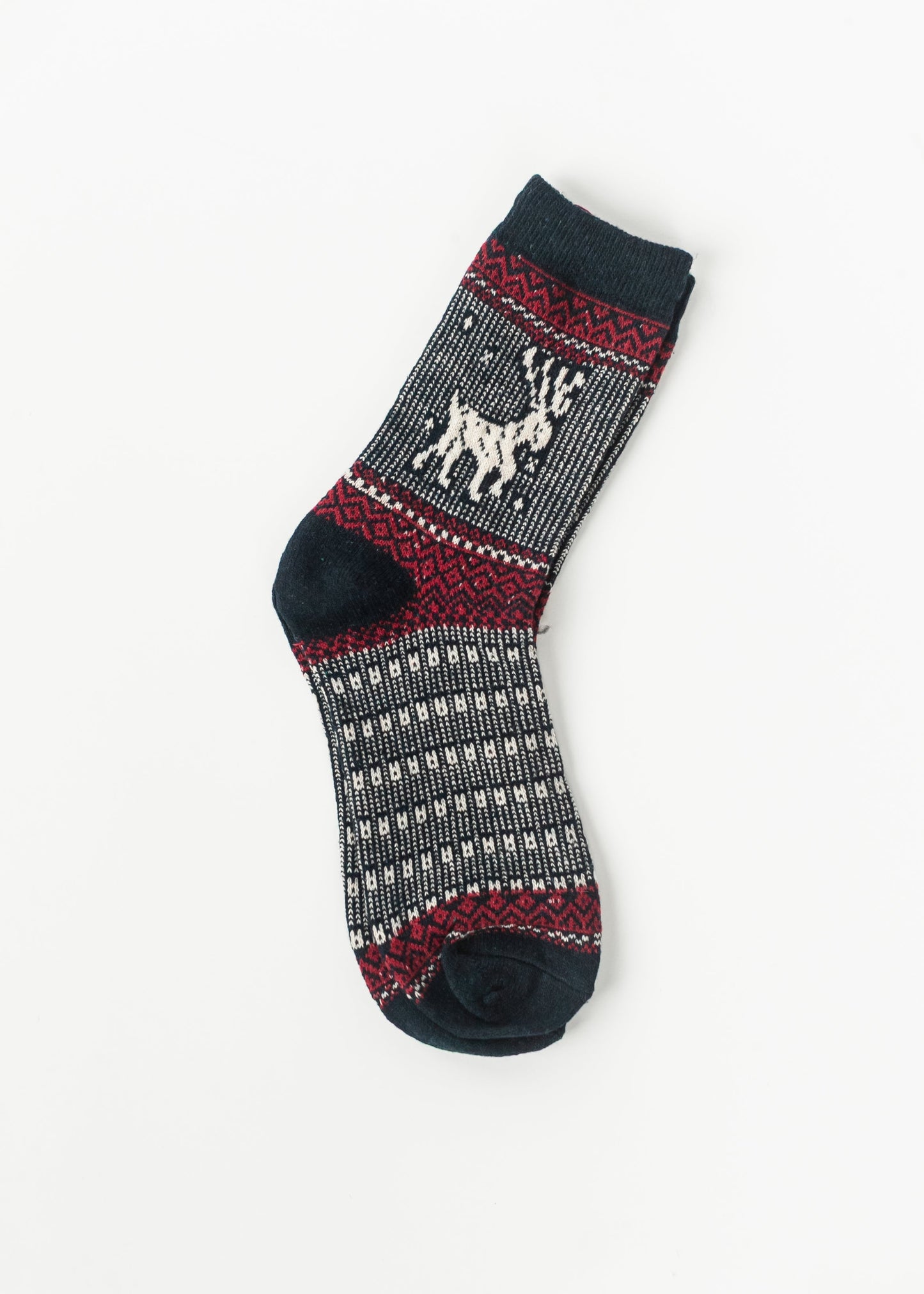 Warm Elk Christmas Crew Socks - FINAL SALE
