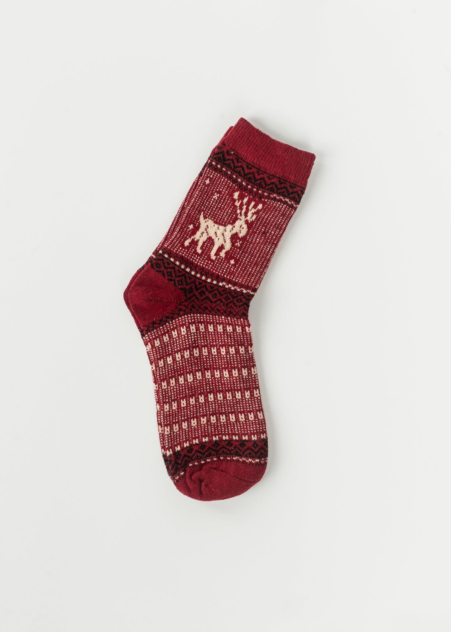 Warm Elk Christmas Crew Socks - FINAL SALE