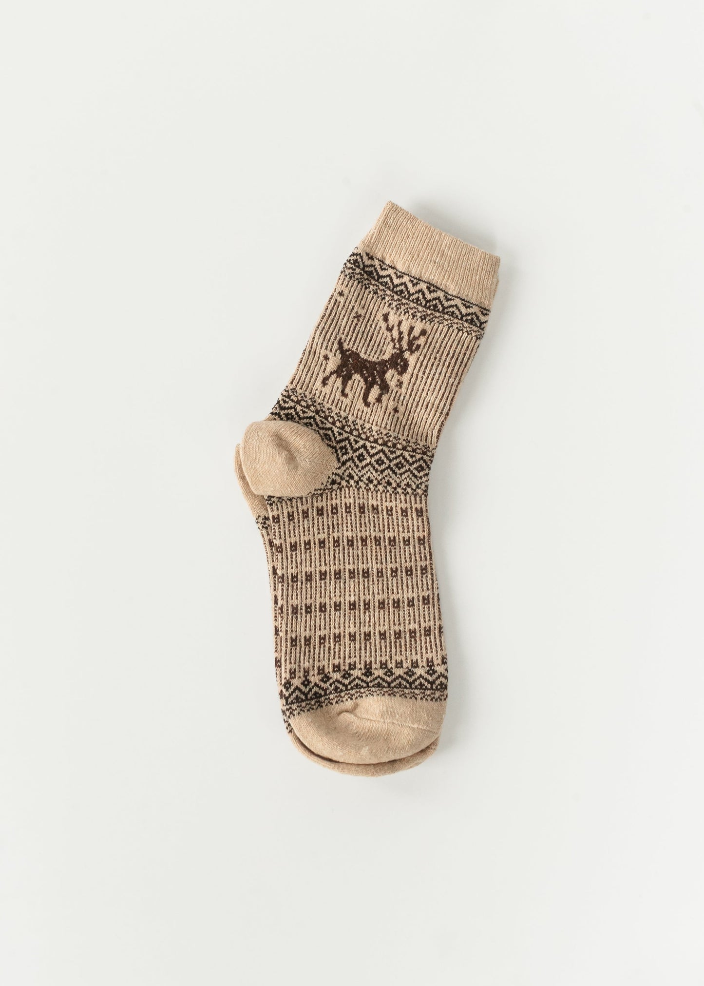 Warm Elk Christmas Crew Socks - FINAL SALE