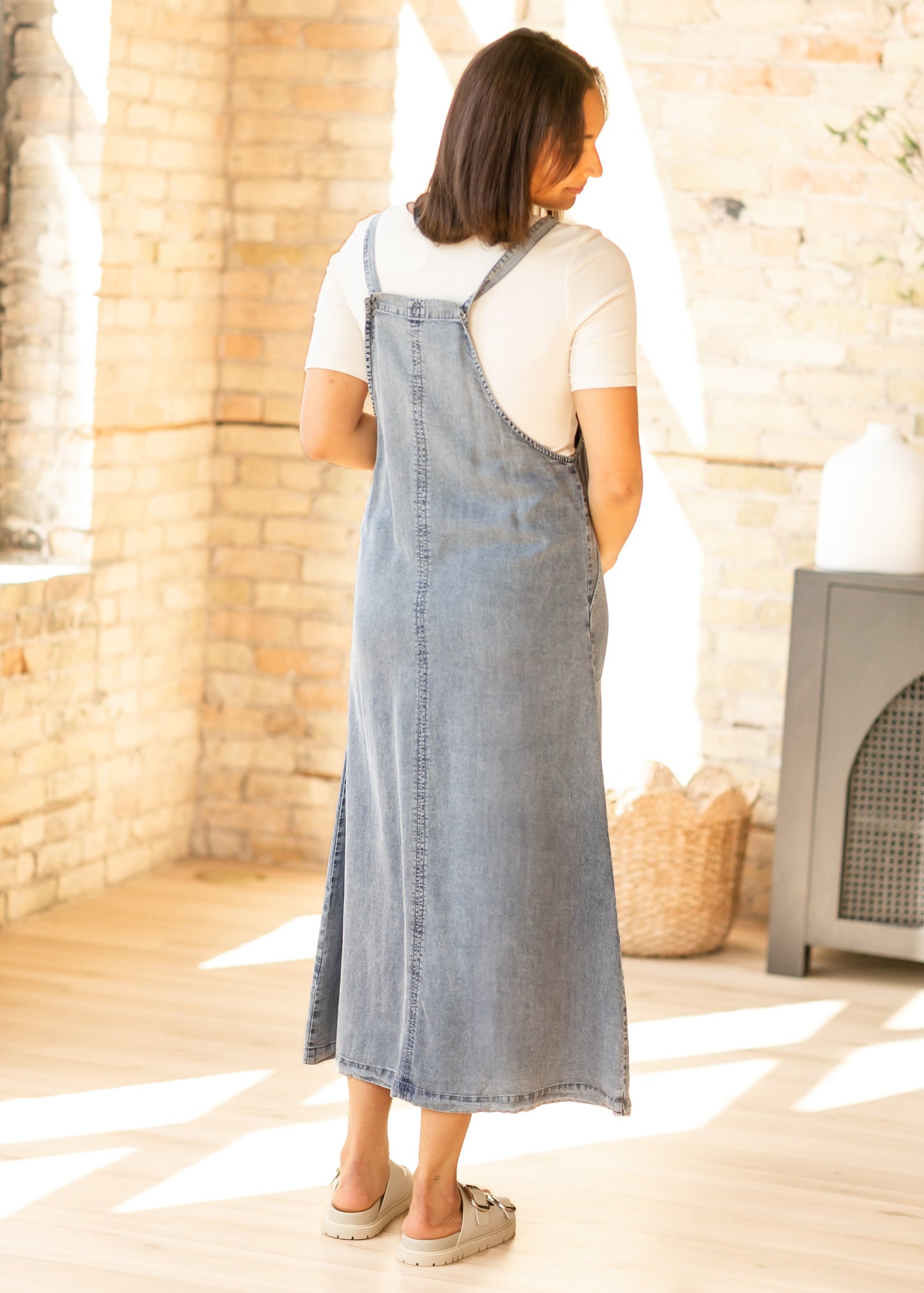 Washed Lyocell Overall Maxi Dress - FINAL SALE