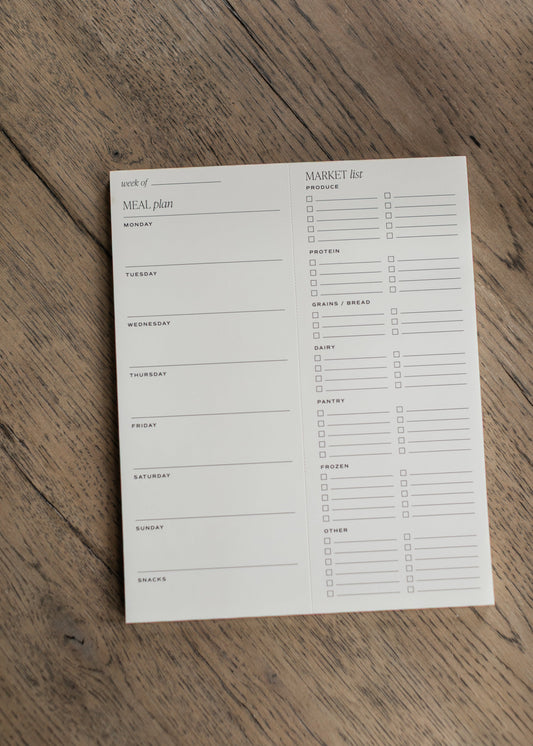 Weekly Meal Plan Notepad