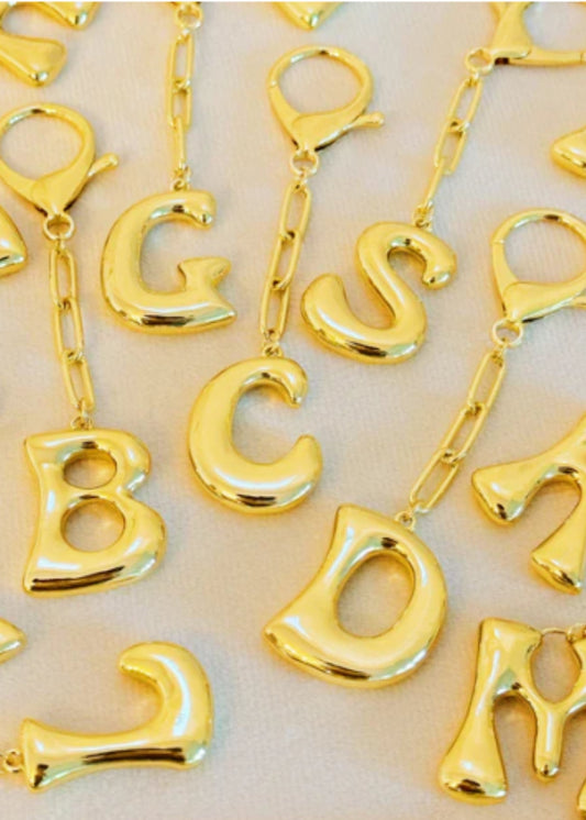 Whimsy Balloon Letter Initial Bag Charm