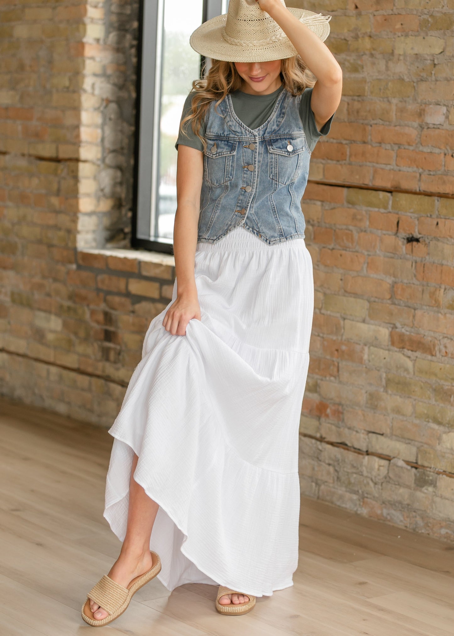 White Gauze Maxi Skirt - FINAL SALE