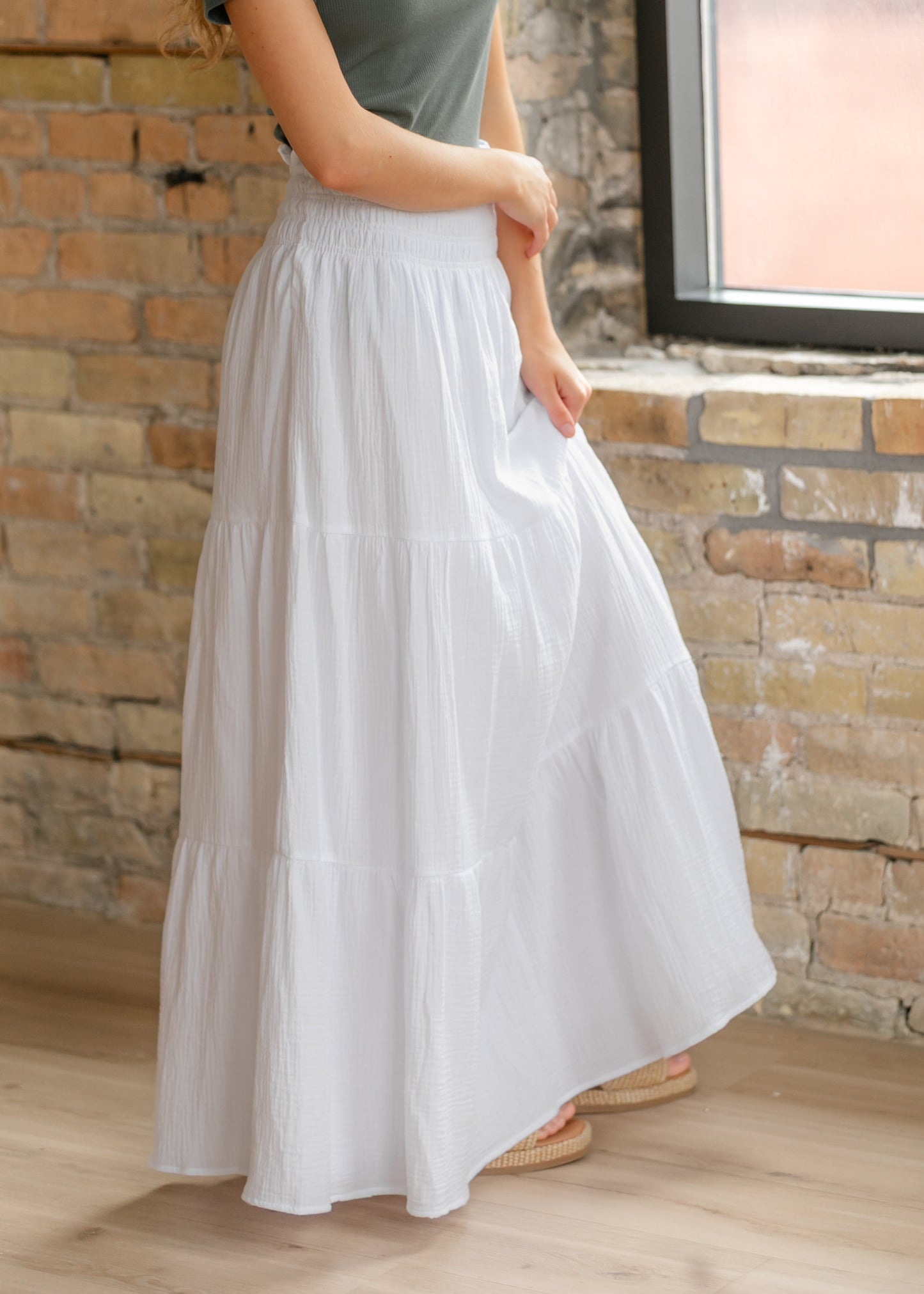 White Gauze Maxi Skirt - FINAL SALE