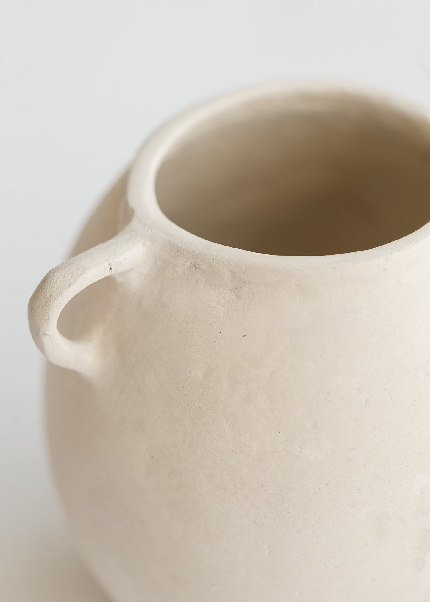 White Paper Mache Vase Small - FINAL SALE