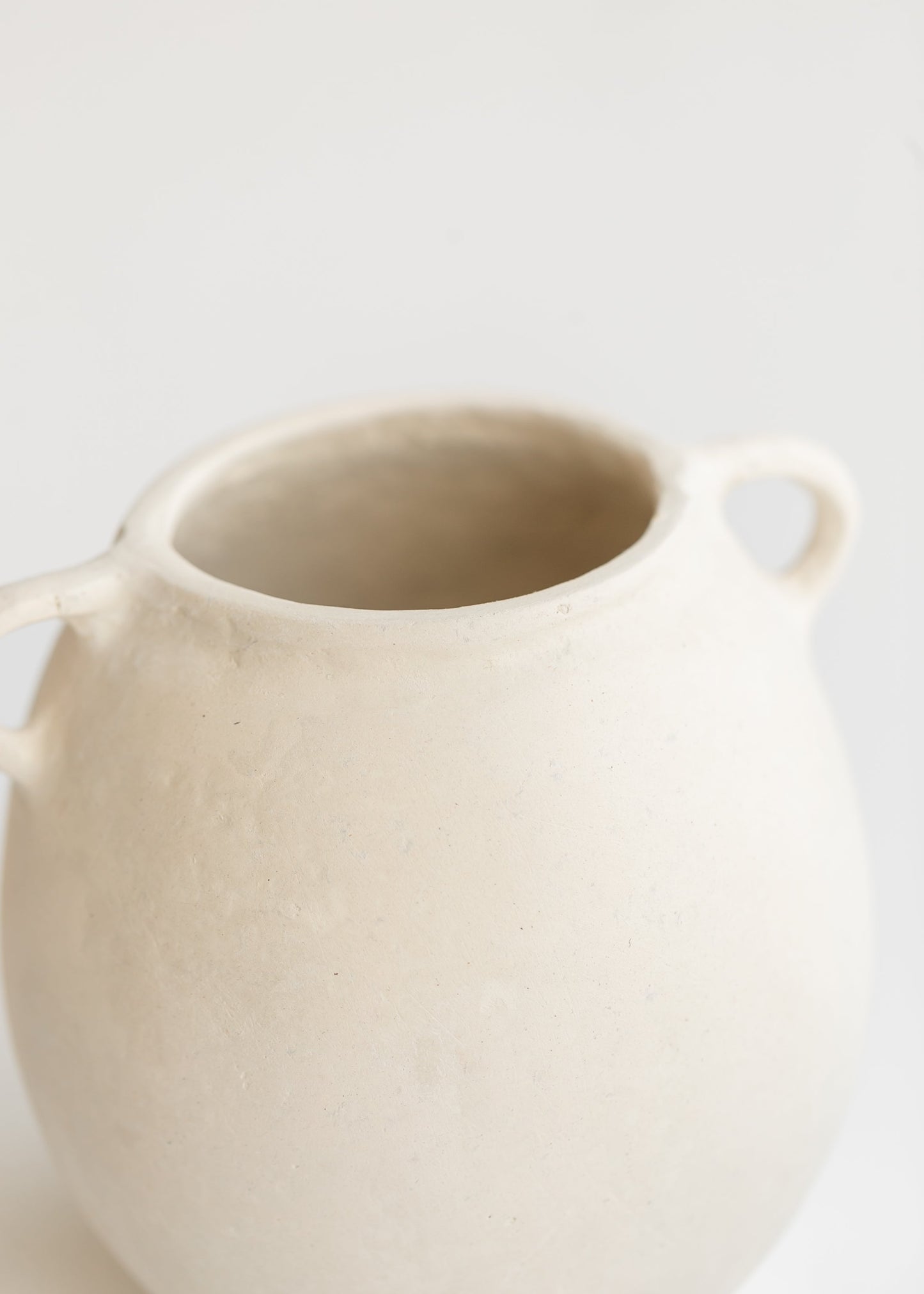 White Paper Mache Vase Small - FINAL SALE