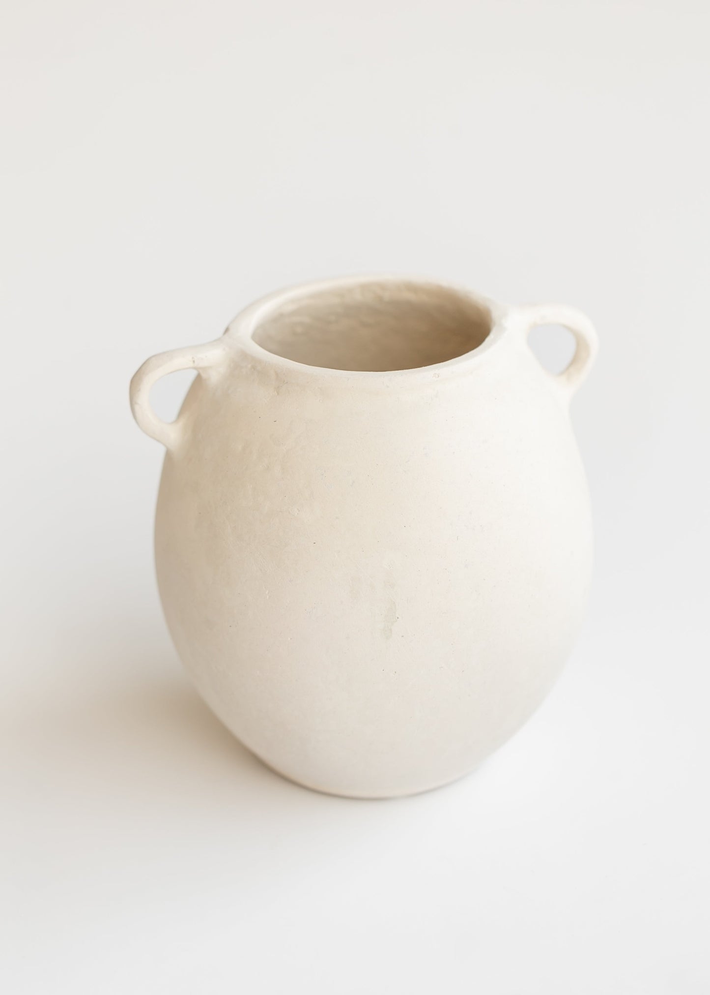 White Paper Mache Vase Small - FINAL SALE