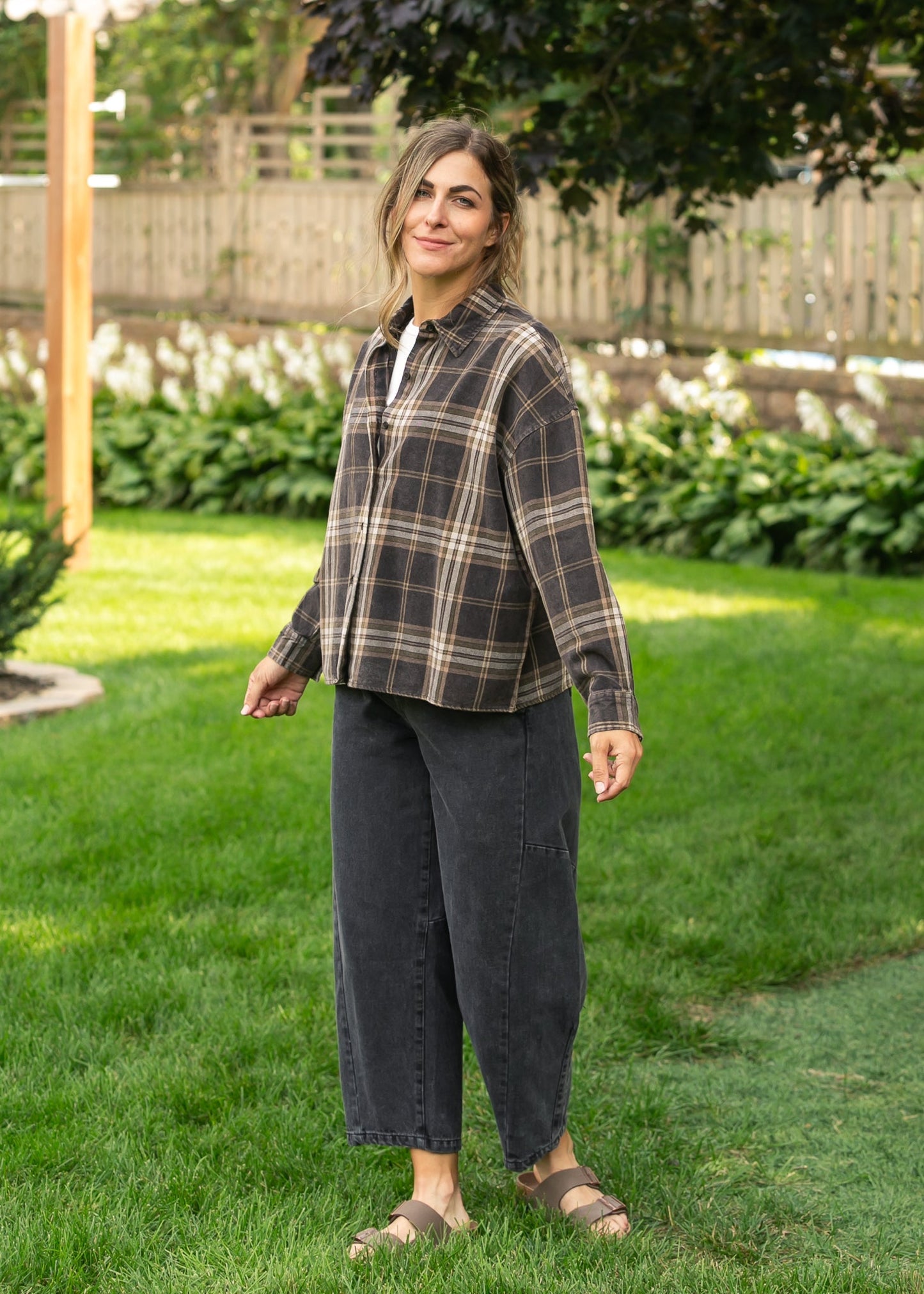 Wide Leg Denim Capri Pants - FINAL SALE