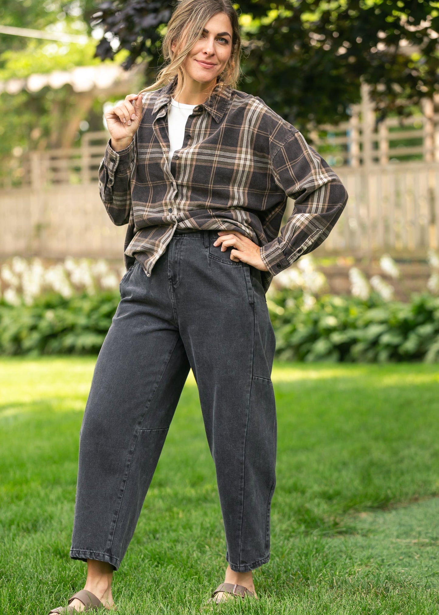 Wide Leg Denim Capri Pants - FINAL SALE