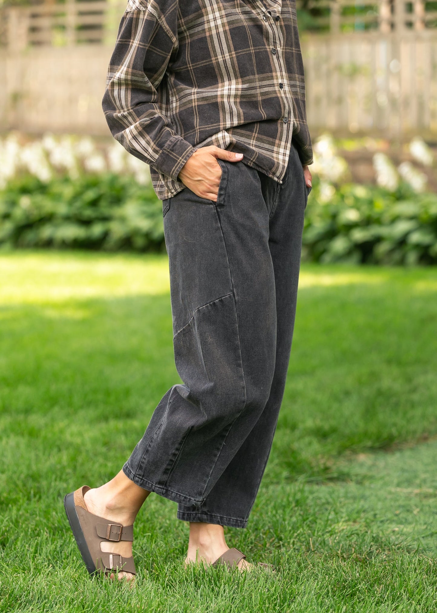 Wide Leg Denim Capri Pants - FINAL SALE
