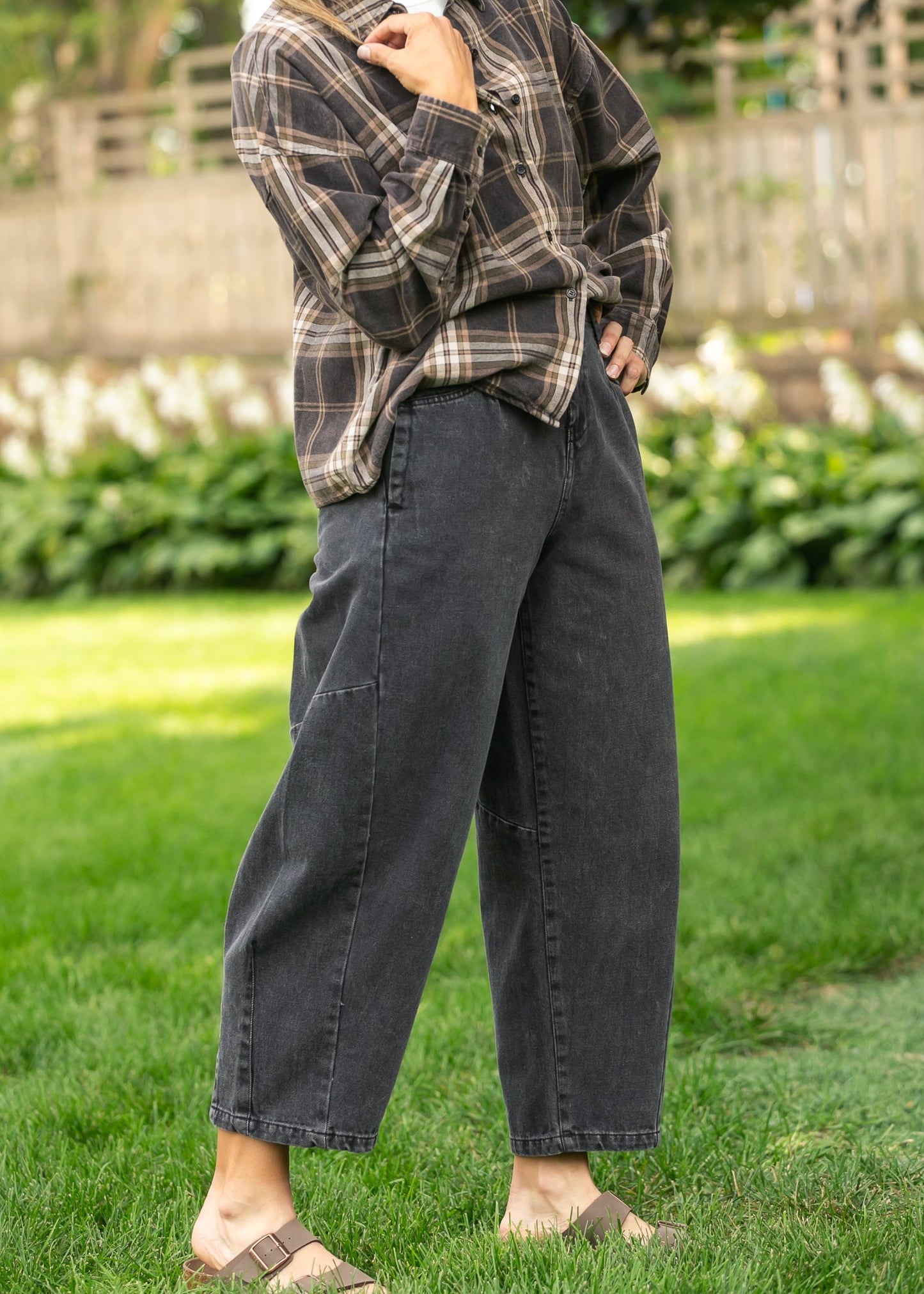 Wide Leg Denim Capri Pants - FINAL SALE