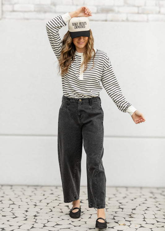 Wide Leg Denim Capri Pants - FINAL SALE