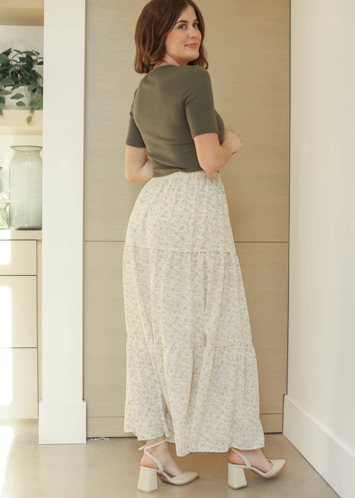 Wilder Lace Tier Floral Maxi Skirt