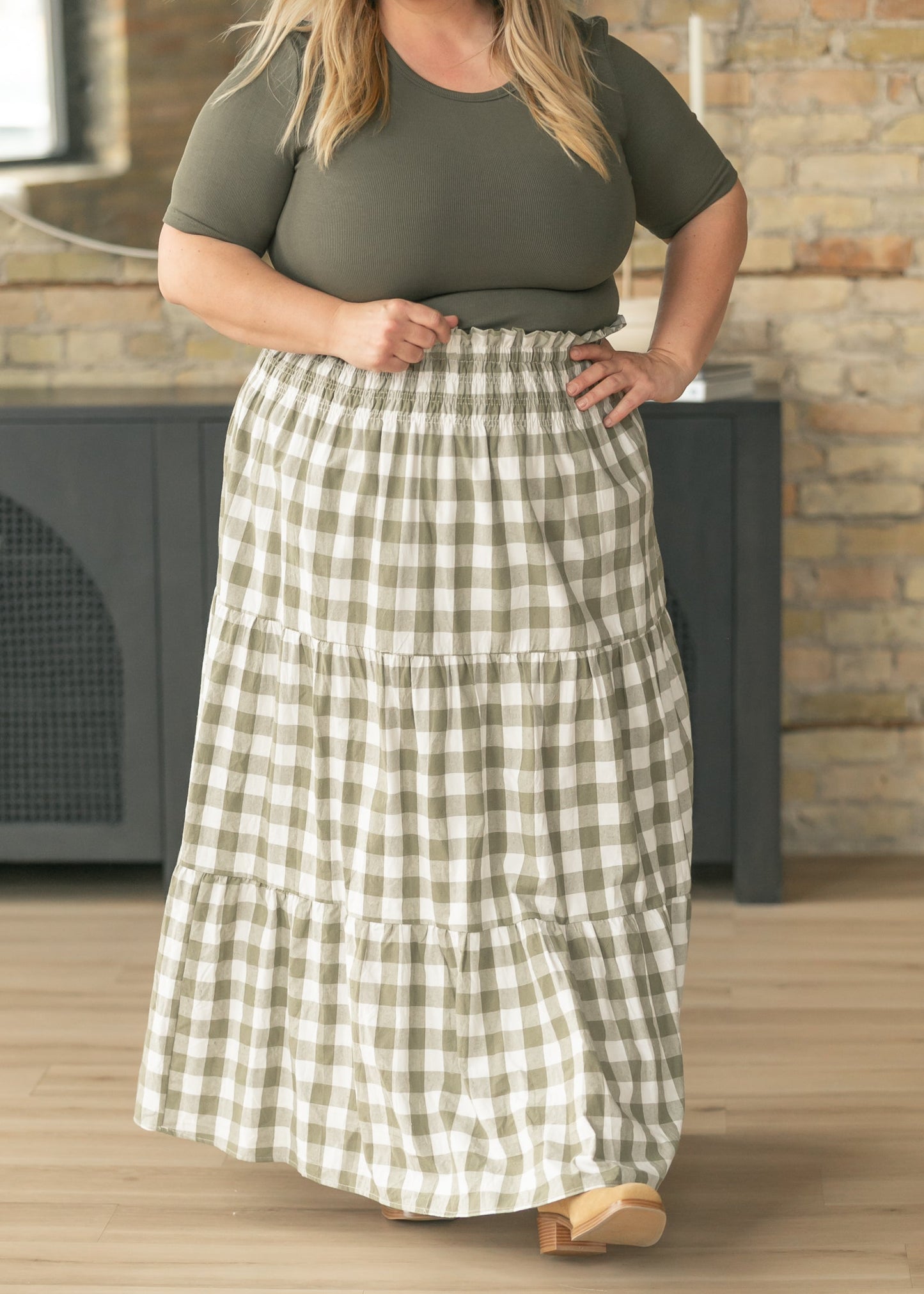 Willow Checkered Maxi Skirt