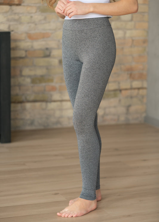 Women's Heather Gray No Cling Leggings