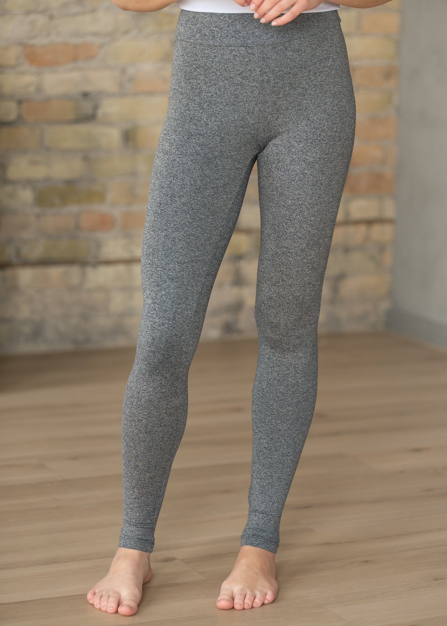 Women's Heather Gray No Cling Leggings