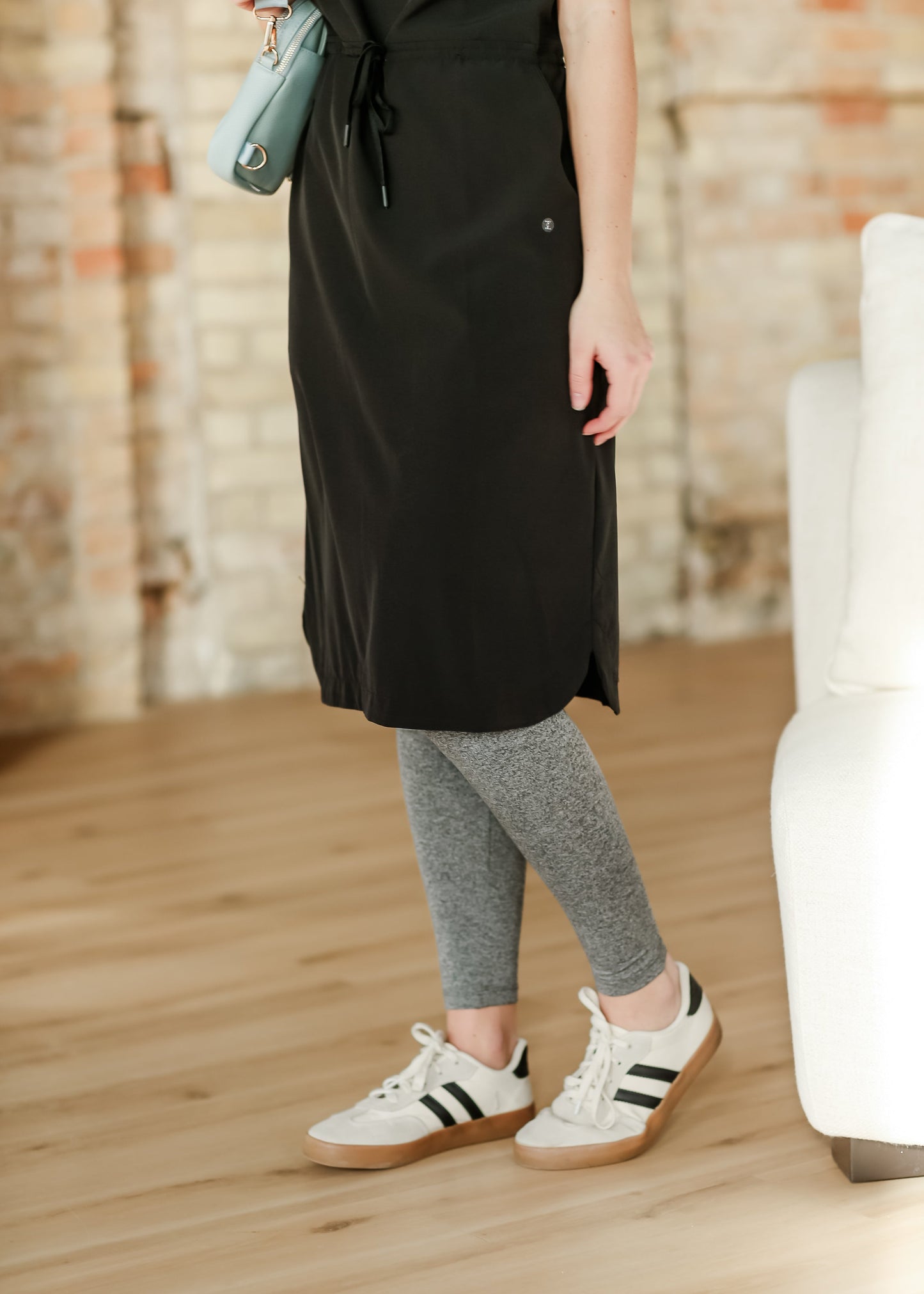 Women's Heather Gray No Cling Leggings