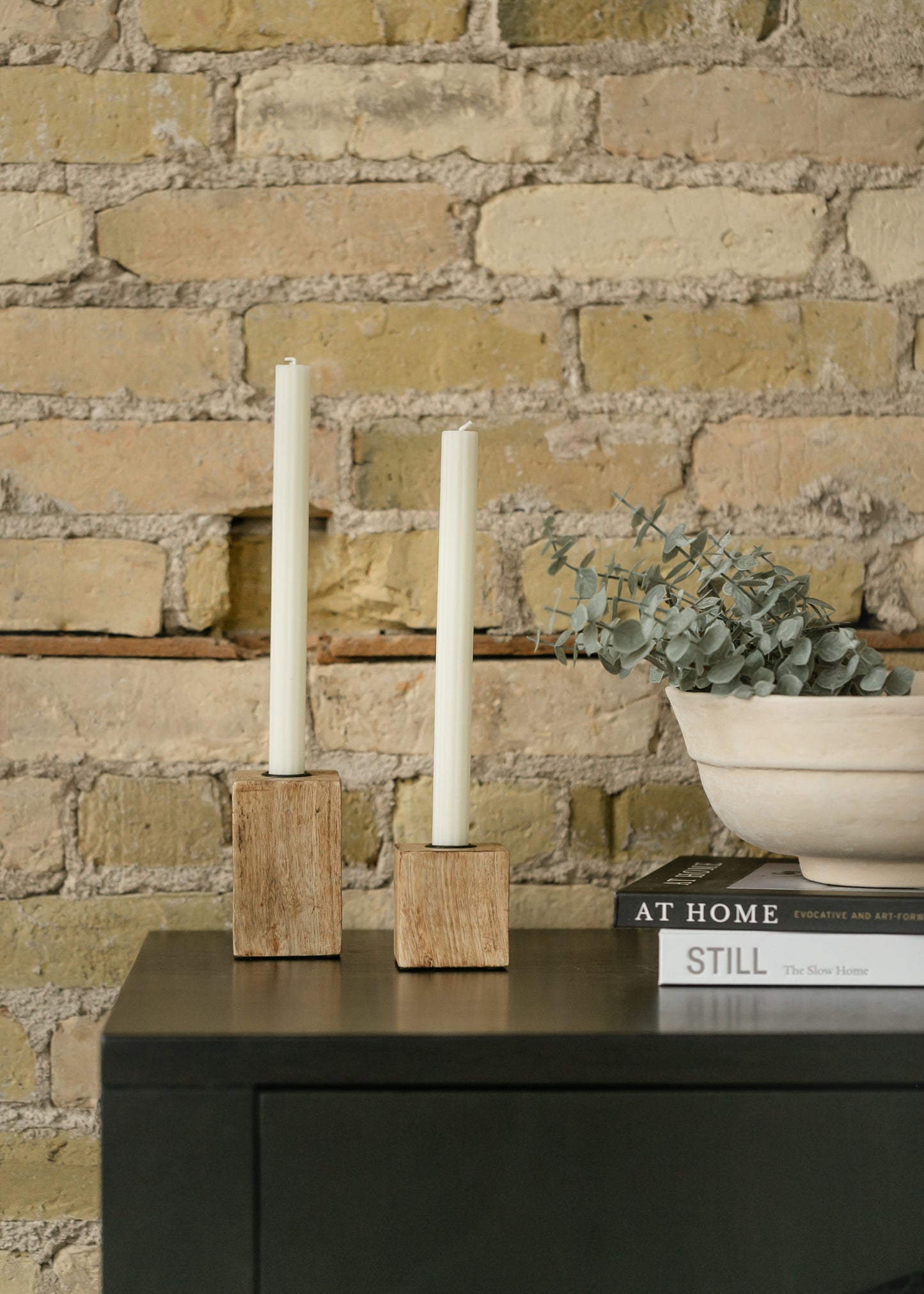 Wood Taper Candle Holder Tall - FINAL SALE