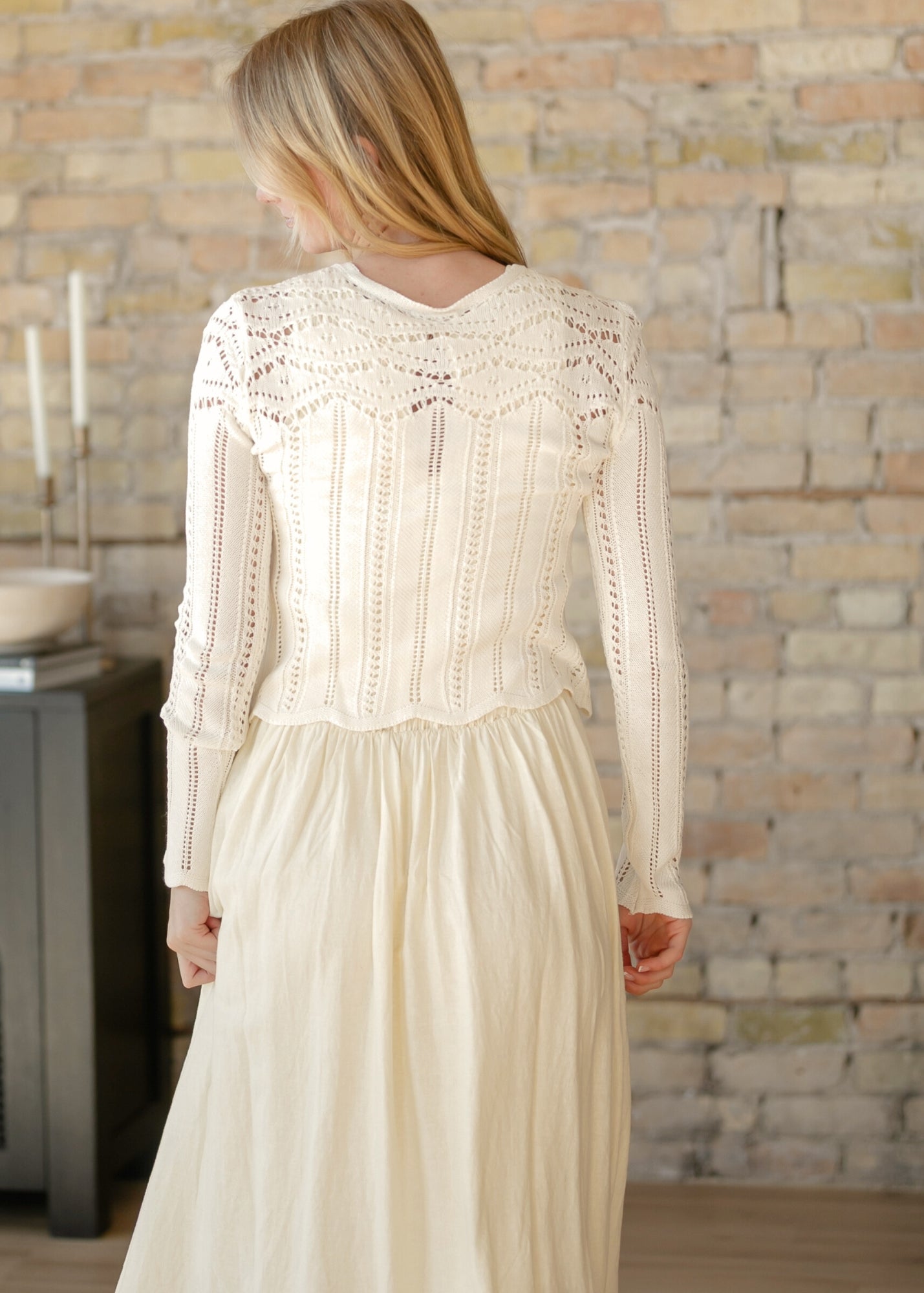 Z Supply® Cloud Alycia Crochet Sweater