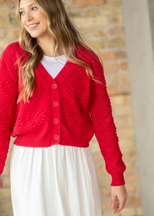 Z Supply® Embossed Heart Stitch Cardigan