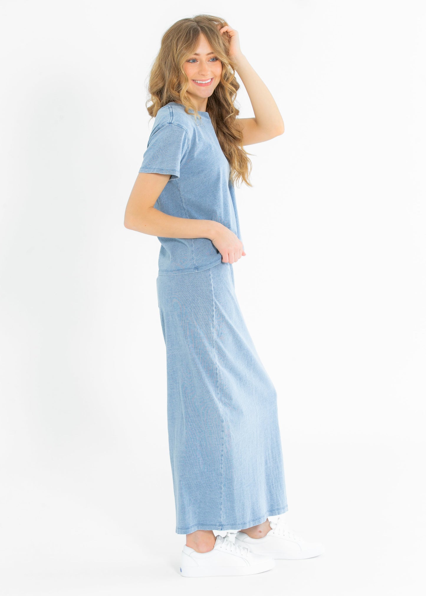 Z Supply® Gail Jersey Denim Maxi Skirt