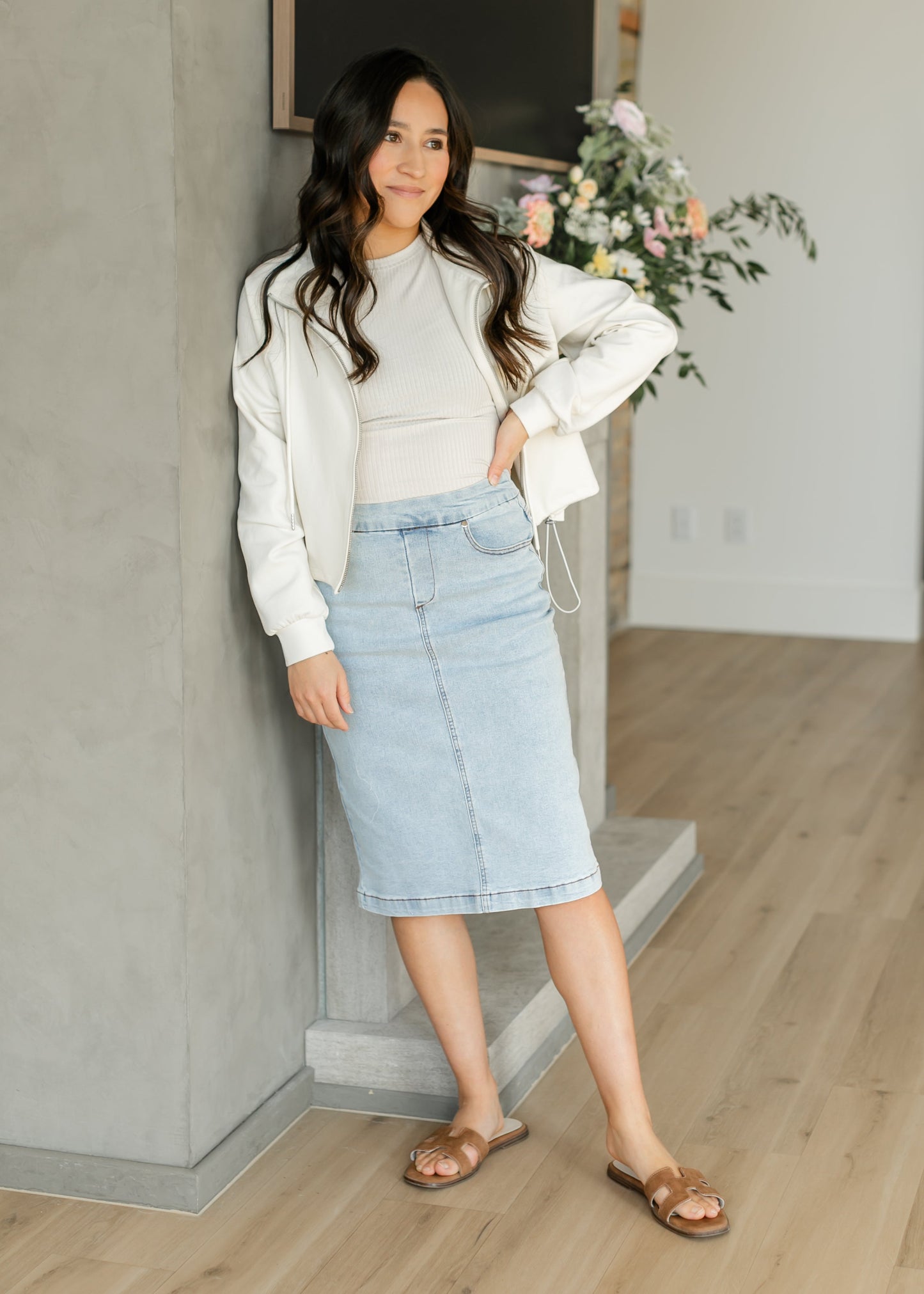Zip-up Drawstring Waist Sweatshirt Jacket - FINAL SALE