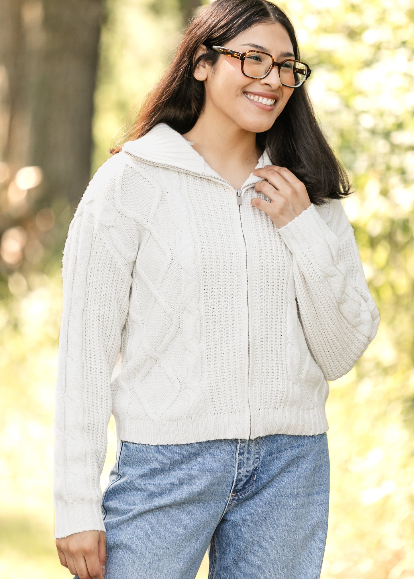 Zip-up Sweater Jacket - FINAL SALE
