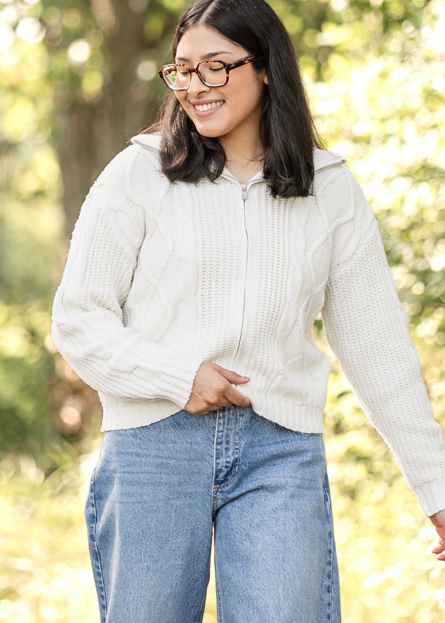 Zip-up Sweater Jacket - FINAL SALE